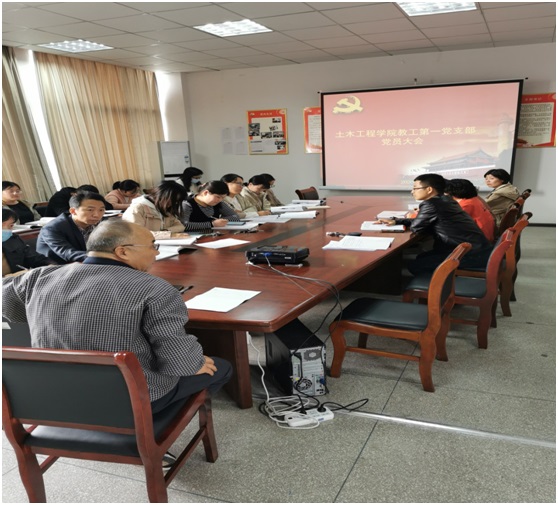 <strong>土木工程学院教工第一支部召开党员大会</strong>